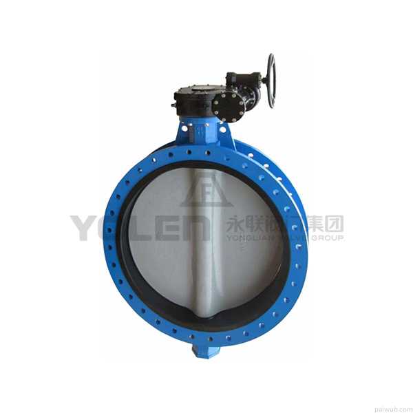 Rubber lined flange butterfly valve